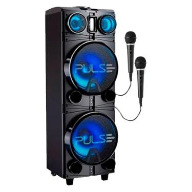 Imagem de Caixa de Som Pulse Storm 2 10"pol BT Led Rádio TWs 1500w-2 Mic