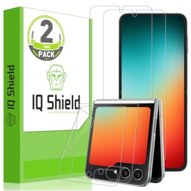 Imagem de IQShield Pacote com 2 protetores de tela para Samsung Galaxy Z Flip 5: filme TPU ultra transparente, instalação sem bolhas, resistente a arranhões, compatível com capas, clareza HD para melhor
