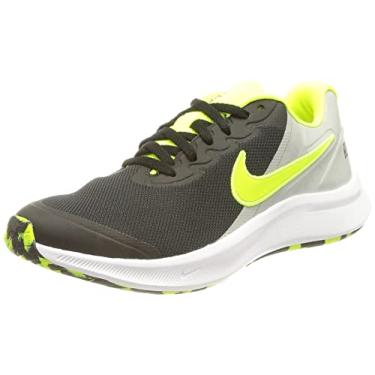 Imagem de Nike Tênis de corrida masculino Star Runner 3 SE, Preto/Volt cinza fumê claro/branco, 20