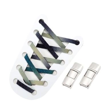 Imagem de Elastic Shoelaces Sneakers Fashion Mix And Match Colors Quick Shoelaces Suitable For All Shoes(Starry sky)