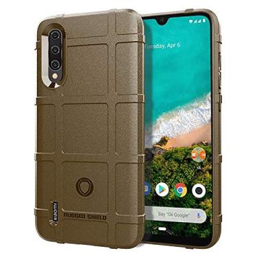 Imagem de NEKOYA XIAOMI Capa para Mi A3 Lite, sensação macia, proteção total, anti-arranhões e impressões digitais + capa de celular resistente a arranhões para XIAOMI Mi A3 Lite marrom