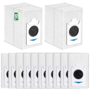 Imagem de Sacos de pó de substituição para Ecovacs DEEBOT T30S, T30S COMBO Robot Vaclumn Cleaner Peças de Reposição Acessórios, Sacos de Aspirador Descartáveis de Sujeira de Grande Capacidade 2,8L Pacote com 12