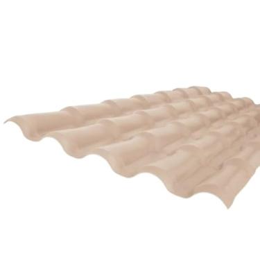 Imagem de Kit com 5 Telhas Pvc Colonial 88x230cm Lux Telhas Marfim