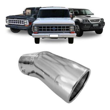 Imagem de Ponteira Escapamento Caminhão Cromada Curva Curta 3 Polegada - Fabbof