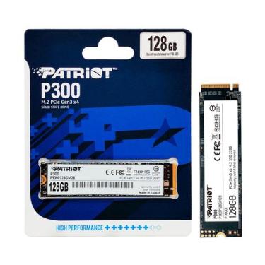 Imagem de SSD 128GB Patriot P300, M.2 2280 PCIe 3x4 NVMe 1.3, Leitura 1600MB/s, 