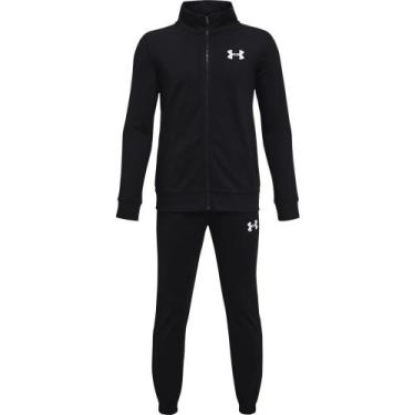 Imagem de Conjunto de Agasalho Infantil Under Armour Knit Track Suit, Preto, 10
