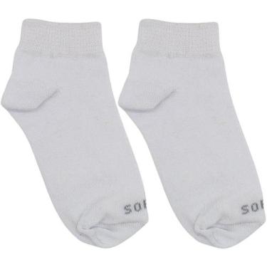 Imagem de Meia Soft Cano Invisível Esportiva Atoalhada Feminina     , Branco, U