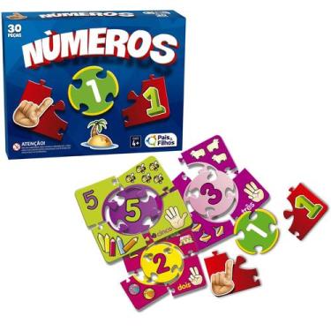 Imagem de Jogo Pedagogico Números 30 Peças Brincar De Aprender - Pais & Filhos