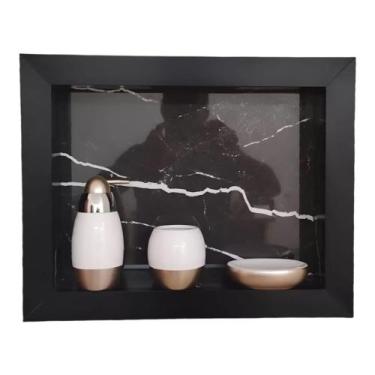 Imagem de Nicho Para Banheiro de Sobrepor em Porcelanato Acabamento de Alumínio 