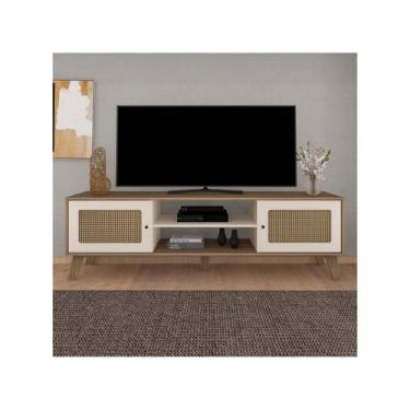 Imagem de Rack para TV até 75" Artely Charlotte, Carvalho e Off White
