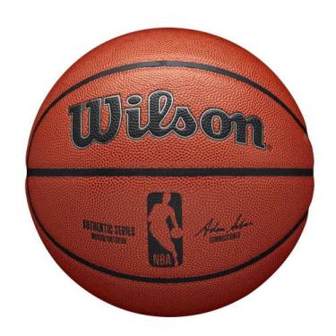 Imagem de Bola De Basquete Nba Authentic Indoor/outdoor Size 6 Wilson, Marron