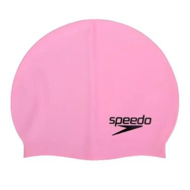 Imagem de Touca De Natação Adulto Lisa Flat Swim Cap Speedo, Rosa claro