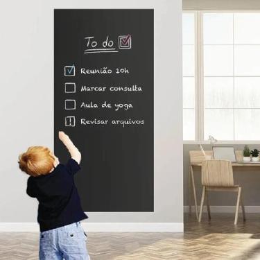 Imagem de Lousa Adesivo Papel De Parede Quadro Negro Preto 10 Metros - Equipe