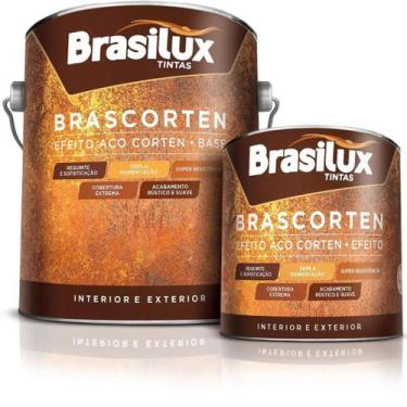 Imagem de Tinta Corten Técnica Efeito Ferrugem Base E Efeito 900ml - BRASILUX