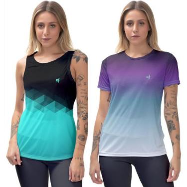 Imagem de Kit Regata fitness Academia Camiseta dry ciclismo Musculação Treino - 