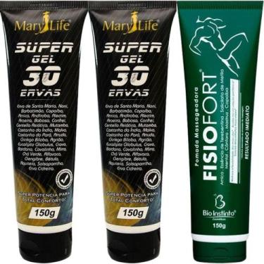 Imagem de Kit 2 Super Gel 30 Ervas 150G + 1 Pomada Fisiofort 150G - Bio Instinto