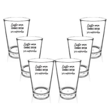 Imagem de Kit 6 Copos Caldereta Acrílico Personalizado - Chance De Ser - Krystal