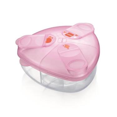 Imagem de Porta Leite em Pó Dosador Milk Powder c/ 3 divisões MAM Rosa, Rosa