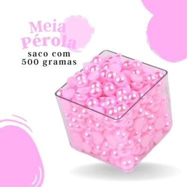 Imagem de Meia Pérola Rosa Claro - 14 Mm Pacote Com 500 Gramas - Nybc