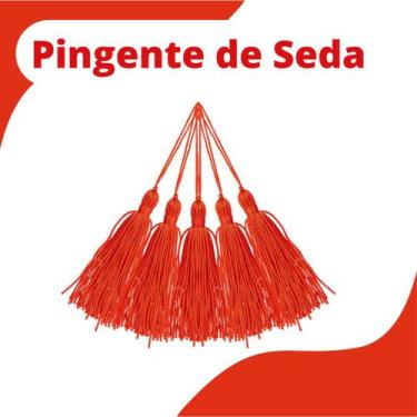 Imagem de Pingente De Seda Tassel - Franja - Vermelho Cereja - Com 50 Unidades -