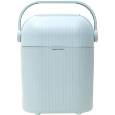 Imagem de Lixeira antiodor para fraldas azul 36x20cm buba