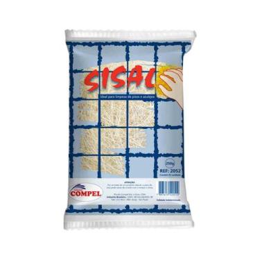 Imagem de Bucha de Sisal Para Gesso E Rejunte Fibra Natural 250g Compel