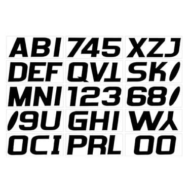 Imagem de Hardline Products Kit de número de registro PWC e barco de 7,6 cm da Série 700, cor preta sólida