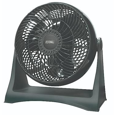 Imagem de EZ-CHILL Ventilador de alta velocidade de 20,32 cm de 3 velocidades com lâminas de plástico e inclinação ajustável de 180 graus, preto, MTTP12-8