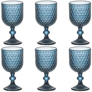 Imagem de Taganov Conjunto de 6 taças de vidro vintage coloridas de 400 ml para festa de casamento, bar, presente de inauguração de casa