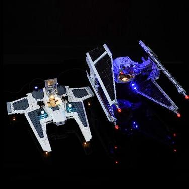 Imagem de Bourvill LED Lights Kit for Lego Star Wars Mandalorian Fang Fighter vs. TIE Interceptor 75348 - Lights Set Compatible with Lego 75348 Set -Classic Version (Lights Kit Without Model)