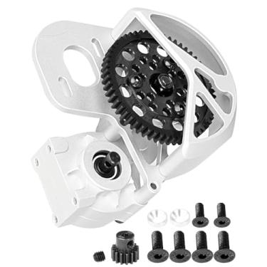 Imagem de hopsupRC Aluminum Transmission Gearbox Upgrades Part for 1/10 Axia1 SCX10, SCX10 II 90046,90047,Wraith,AX10 RC Crawler Truck,Center Transmission Gearbox Hops up,Silver