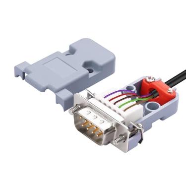 Imagem de YAODHAOD Conector DB9 Breakout sem solda, adaptador serial 9PIN RS232 macho para módulo de sinal de conector de terminal com capa, chave de fenda (DB9 macho conector banhado a ouro com pino sólido (1