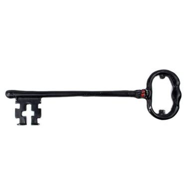 Imagem de Chave Crânio Preta Strass Skull Key 20 cm Metal Proteção - Lua Mística
