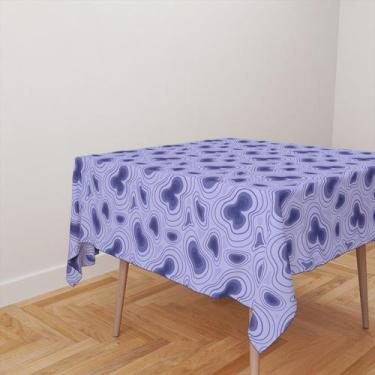 Imagem de Toalha De Mesa Quadrada 4 Lugares Tecido Oxford Abstrato Roxo Very Per