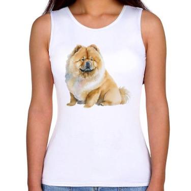 Imagem de Regata Feminina Chow-chow - Foca na Moda, Branco, M