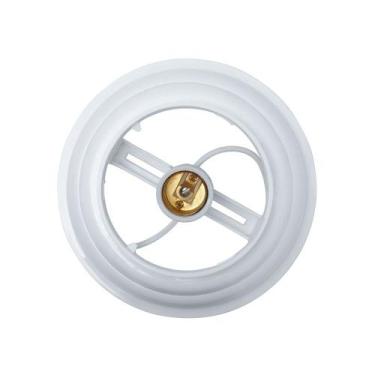 Imagem de Plafon Plafonier Bocal Redondo Branco Soquete Reforçado Para lâmpadas 