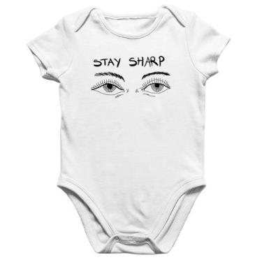 Imagem de Body Bebê Algodão Eyes Stay Sharp - Foca na Moda, Branco, P