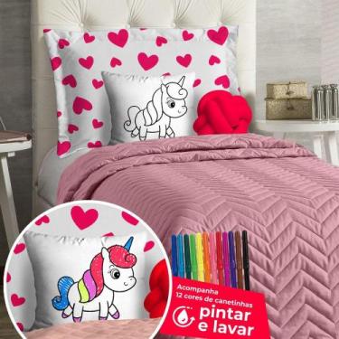 Imagem de Cobre Leito Colcha Solteiro Infantil Diver Kids 07 Pçs - Ateliê Dukê