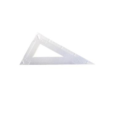 Imagem de Esquadro Braille Tátil Baixa Visão 14 Cm 30/60 Graus - InclusivaDigita