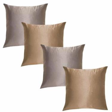 Imagem de Kit Capa de Almofada Solaris  04 Peças Tecido Grosso 45cm x 45cm - Pau