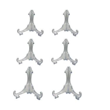 Imagem de 4 Suporte P/ Pratos 17,5cm Acrílico 2 Suporte 24cm