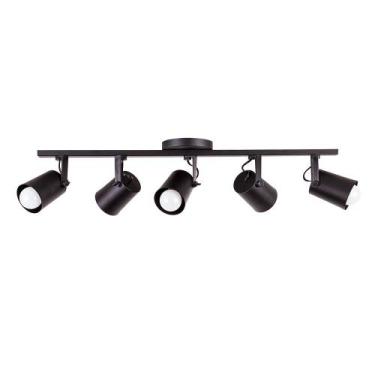 Imagem de Spot Trilho de Sobrepor Moderno Direcionável Fokus 5 Lâmpadas E27 Bivo