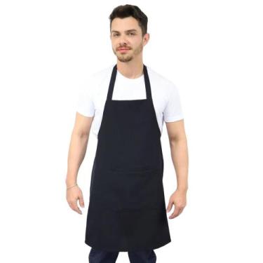 Imagem de Avental Brim Plus Size com Bolso - DEMORGAN, Preto