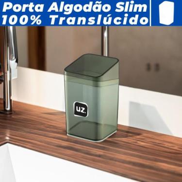 Imagem de Porta Algodão E Cotonetes Slim Translúcido Luxo Banheiro UZ - Uz Utili