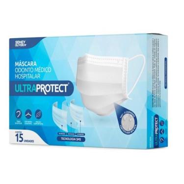Imagem de Máscara Odonto Médico Hospitalar cx c/15 un - ULTRAPROTECT - ULTRAPROT