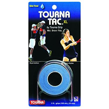 Imagem de Unique Overgrip Tourna TAC 3er - Cabo de raquete de ténis, cor azul, tamanho padrão