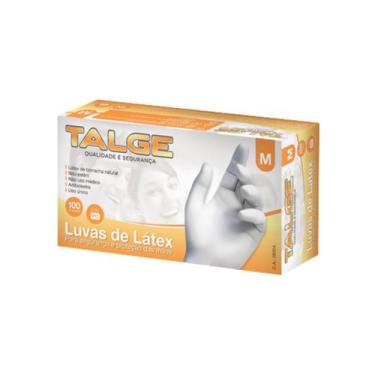 Imagem de Luva Latex com Pó Talge  Limpeza Gastronomia Alimentos estética, M
