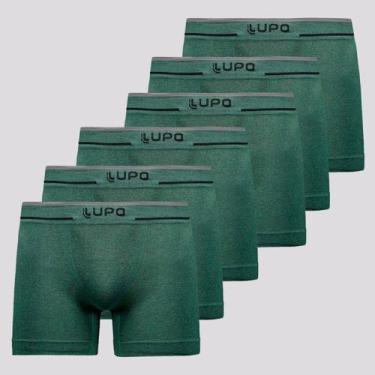Imagem de Kit 6 Cuecas Boxer Lupo Microfibra Sem Costura Verde - Legea, GG