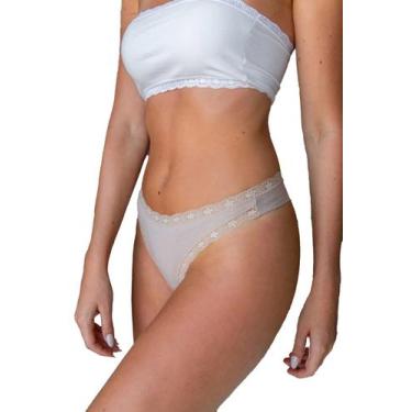 Imagem de Calcinha Tanga Fio Duplo Fio Dental Boreale Dolcii 396, G, Sp, Sépia