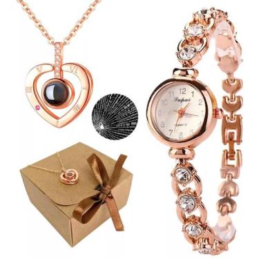 Imagem de Kit Presente Namorada Colar 100 Idiomas E Relógio Pulso - Things Nerd